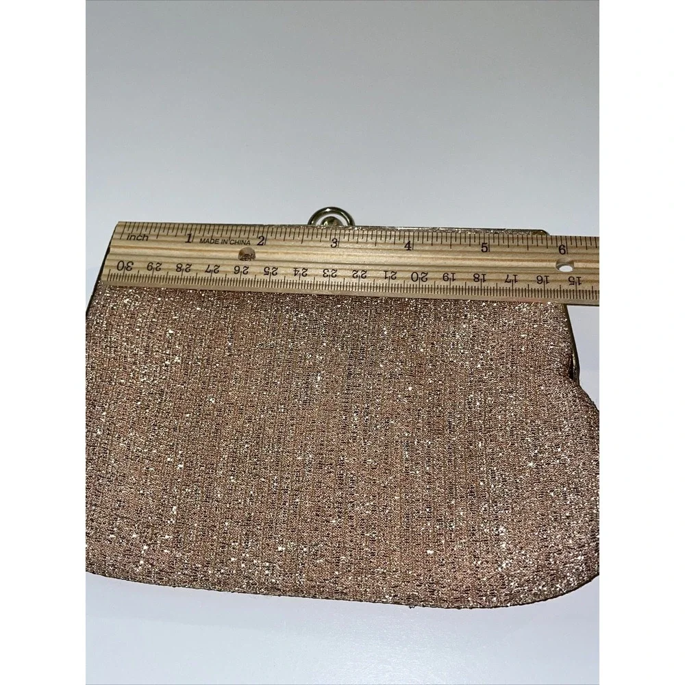 Vintage Sparkly Gold Handbag Purse Clutch 6
